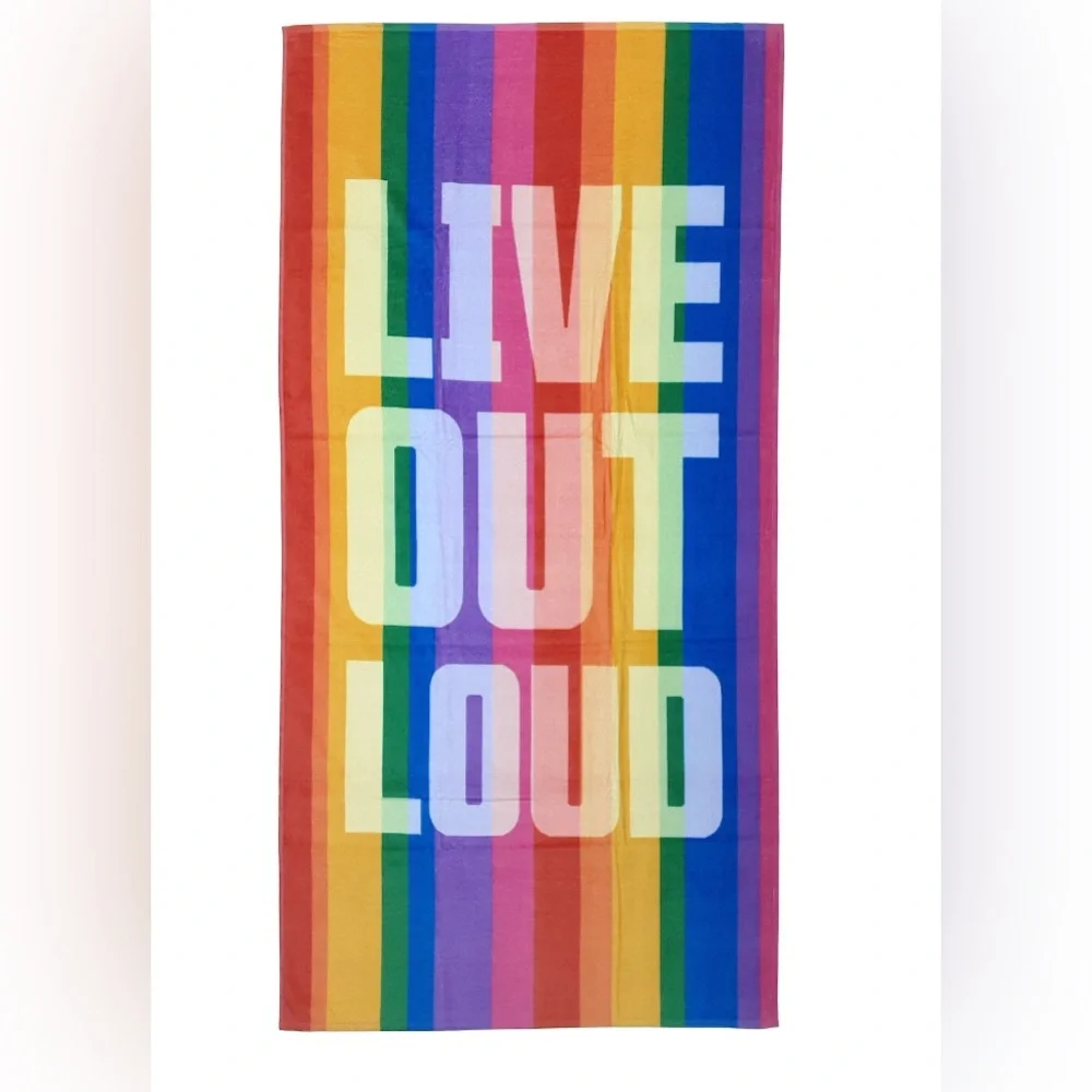 New “Live Out Loud” Pride Oversized Beach Towel